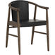 Aran Onyx Leather Dining Armchair